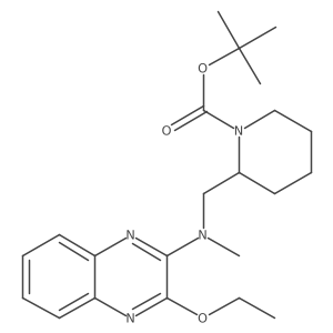 tert-Butyl 2-(((3-ethoxyquinoxalin-2-yl)(methyl)amino)methyl)piperidine-1-carboxylate结构式