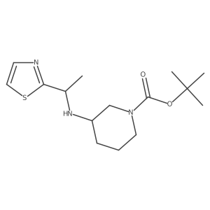 tert-Butyl 3-((1-(thiazol-2-yl)ethyl)amino)piperidine-1-carboxylate Structure