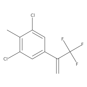 1,3-Dichloro-2-methyl-5-(3,3,3-trifluoroprop-1-en-2-yl)benzene结构式