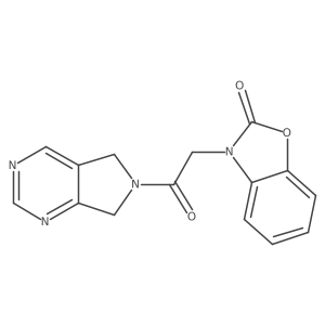 3-(2-oxo-2-(5H-pyrrolo[3,4-d]pyrimidin-6(7H)-yl)ethyl)benzo[d]oxazol-2(3H)-one结构式