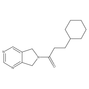 3-cyclohexyl-1-(5H-pyrrolo[3,4-d]pyrimidin-6(7H)-yl)propan-1-one结构式