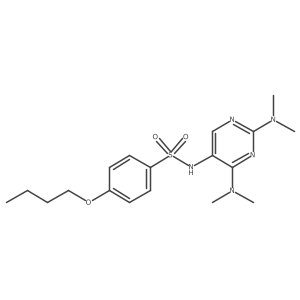 N-(2,4-bis(dimethylamino)pyrimidin-5-yl)-4-butoxybenzenesulfonamide Structure