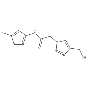 2-[4-(hydroxymethyl)-1H-1,2,3-triazol-1-yl]-N-(5-methyl-1,2-oxazol-3-yl)acetamide结构式