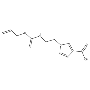 1-(2-{[(prop-2-en-1-yloxy)carbonyl]amino}ethyl)-1H-1,2,3-triazole-4-carboxylic acid Structure