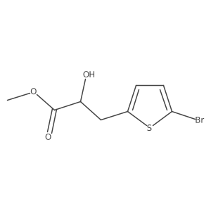 Methyl 3-(5-bromothiophen-2-yl)-2-hydroxypropanoate结构式