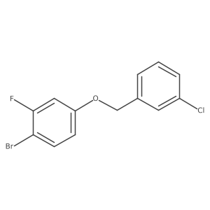 1-Bromo-4-[(3-chlorophenyl)methoxy]-2-fluorobenzene结构式