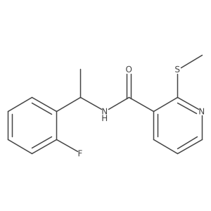 N-[1-(2-fluorophenyl)ethyl]-2-(methylsulfanyl)pyridine-3-carboxamide结构式