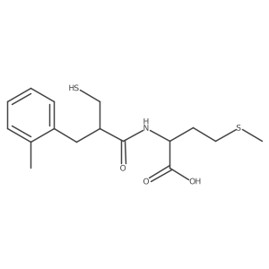 N-[(2R)-2-(Mercaptomethyl)-3-(2-methylphenyl)-1-oxopropyl]-L-methionine Structure