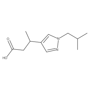 3-[1-(2-methylpropyl)-1H-pyrazol-4-yl]butanoic acid Structure