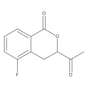 3-acetyl-5-fluoro-3,4-dihydro-1H-2-benzopyran-1-one Structure