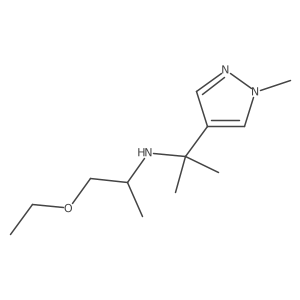 1H-Pyrazole-4-methanamine, N-(2-ethoxy-1-methylethyl)-I+/-,I+/-,1-trimethyl- Structure