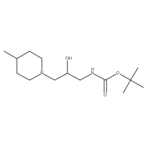 tert-butyl N-[2-hydroxy-3-(4-methyl-1-piperidyl)propyl]carbamate Structure