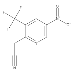 2-(5-Nitro-3-(trifluoromethyl)pyridin-2-yl)acetonitrile结构式