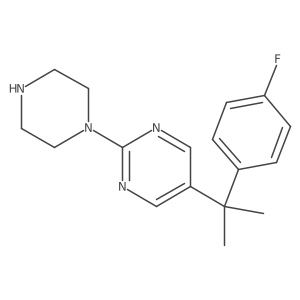 5-[1-(4-Fluorophenyl)-1-methylethyl]-2-(1-piperazinyl)pyrimidine Structure