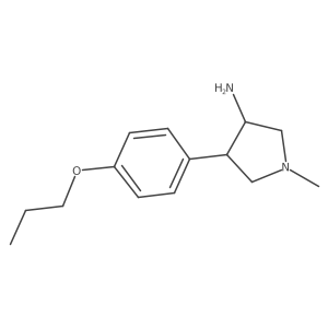 1-Methyl-4-(4-propoxyphenyl)pyrrolidin-3-amine Structure