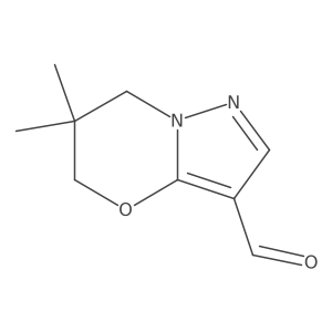 6,6-dimethyl-5H,6H,7H-pyrazolo[3,2-b][1,3]oxazine-3-carbaldehyde结构式