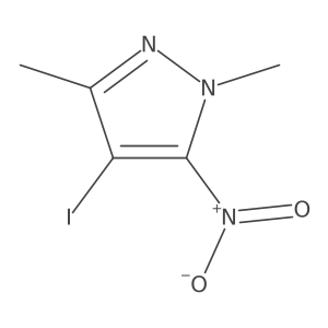 4-iodo-1,3-dimethyl-5-nitro-1H-pyrazole结构式
