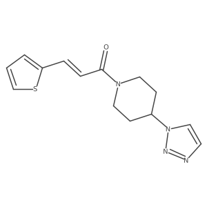 (E)-1-(4-(1H-1,2,3-triazol-1-yl)piperidin-1-yl)-3-(thiophen-2-yl)prop-2-en-1-one Structure