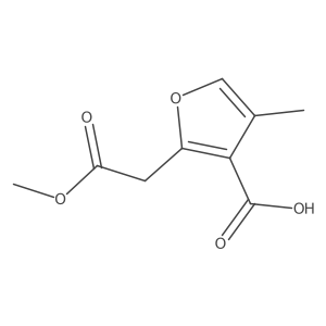 2-(2-Methoxy-2-oxoethyl)-4-methylfuran-3-carboxylic acid结构式