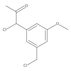 1-Chloro-1-(3-(chloromethyl)-5-methoxyphenyl)propan-2-one Structure