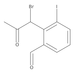 2-(1-Bromo-2-oxopropyl)-3-iodobenzaldehyde Structure