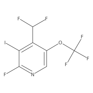4-(Difluoromethyl)-2-fluoro-3-iodo-5-(trifluoromethoxy)pyridine Structure