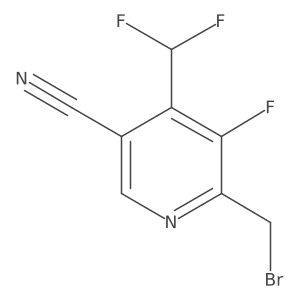 2-(Bromomethyl)-5-cyano-4-(difluoromethyl)-3-fluoropyridine结构式