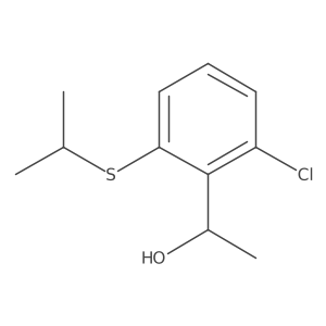 (1S)-1-[2-chloro-6-(propan-2-ylsulfanyl)phenyl]ethan-1-ol结构式