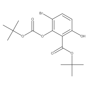 Tert-butyl 3-bromo-2-((tert-butoxycarbonyl)oxy)-6-hydroxybenzoate Structure