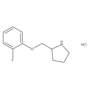 2-((2-Fluorophenoxy)methyl)pyrrolidine hydrochloride Structure