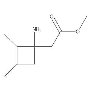 Methyl 2-(1-amino-2,3-dimethylcyclobutyl)acetate结构式