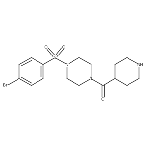 1-(4-Bromophenylsulphonyl)-4-(4-piperidylcarbonyl)piperazine结构式
