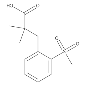 3-(2-Methanesulfonylphenyl)-2,2-dimethylpropanoic acid结构式