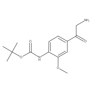 tert-butyl N-[4-(2-aminoacetyl)-2-methoxyphenyl]carbamate Structure