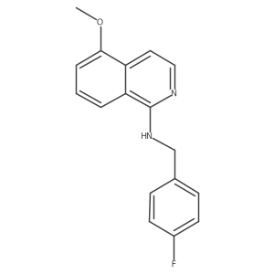 N-[(4-Fluorophenyl)methyl]-5-methoxyisoquinolin-1-amine结构式