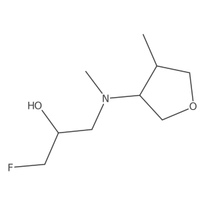 1-Fluoro-3-[methyl(4-methyloxolan-3-yl)amino]propan-2-ol Structure