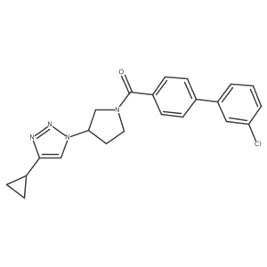 (3'-chloro-[1,1'-biphenyl]-4-yl)(3-(4-cyclopropyl-1H-1,2,3-triazol-1-yl)pyrrolidin-1-yl)methanone Structure