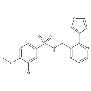 3-chloro-N-((3-(furan-3-yl)pyrazin-2-yl)methyl)-4-methoxybenzenesulfonamide Structure