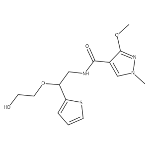 N-(2-(2-hydroxyethoxy)-2-(thiophen-2-yl)ethyl)-3-methoxy-1-methyl-1H-pyrazole-4-carboxamide Structure