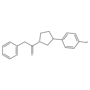 1-(3-(4-Fluorophenyl)pyrrolidin-1-yl)-2-phenylethanone结构式