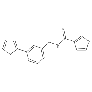 N-((2-(thiophen-2-yl)pyridin-4-yl)methyl)thiophene-3-carboxamide Structure