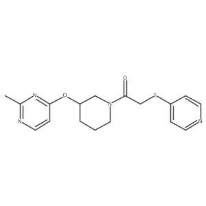 1-(3-((2-Methylpyrimidin-4-yl)oxy)piperidin-1-yl)-2-(pyridin-4-ylthio)ethanone结构式