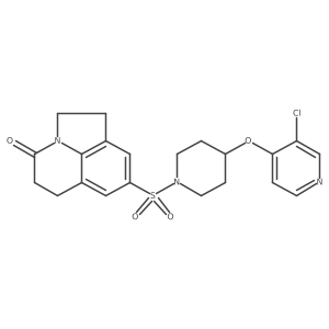 8-((4-((3-chloropyridin-4-yl)oxy)piperidin-1-yl)sulfonyl)-5,6-dihydro-1H-pyrrolo[3,2,1-ij]quinolin-4(2H)-one结构式