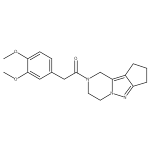 2-(3,4-dimethoxyphenyl)-1-(3,4,8,9-tetrahydro-1H-cyclopenta[3,4]pyrazolo[1,5-a]pyrazin-2(7H)-yl)ethanone结构式