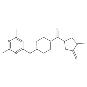 4-(4-((2,6-Dimethylpyrimidin-4-yl)oxy)piperidine-1-carbonyl)-1-methylpyrrolidin-2-one Structure
