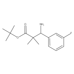 tert-Butyl 3-amino-3-(3-fluorophenyl)-2,2-dimethylpropanoate Structure