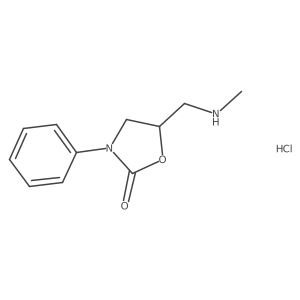 5-[(Methylamino)methyl]-3-phenyl-1,3-oxazolidin-2-one hydrochloride结构式