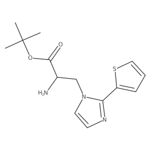 tert-butyl 2-amino-3-[2-(thiophen-2-yl)-1H-imidazol-1-yl]propanoate Structure