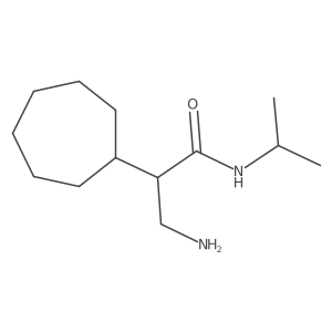 3-amino-2-cycloheptyl-N-(propan-2-yl)propanamide结构式
