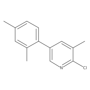 2-Chloro-5-(2,4-dimethylphenyl)-3-methylpyridine结构式
